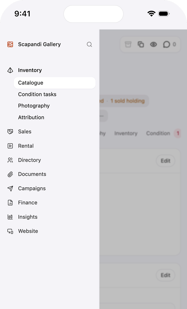 Stock Book desktop and mobile example